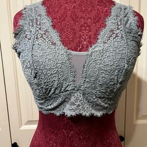 Aerie Blue Plush Bralette Intimates